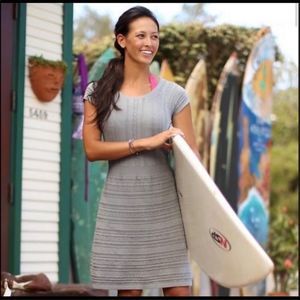 Athleta Steel Gray Short Sleeve Lightweight Sweater Dress XXS